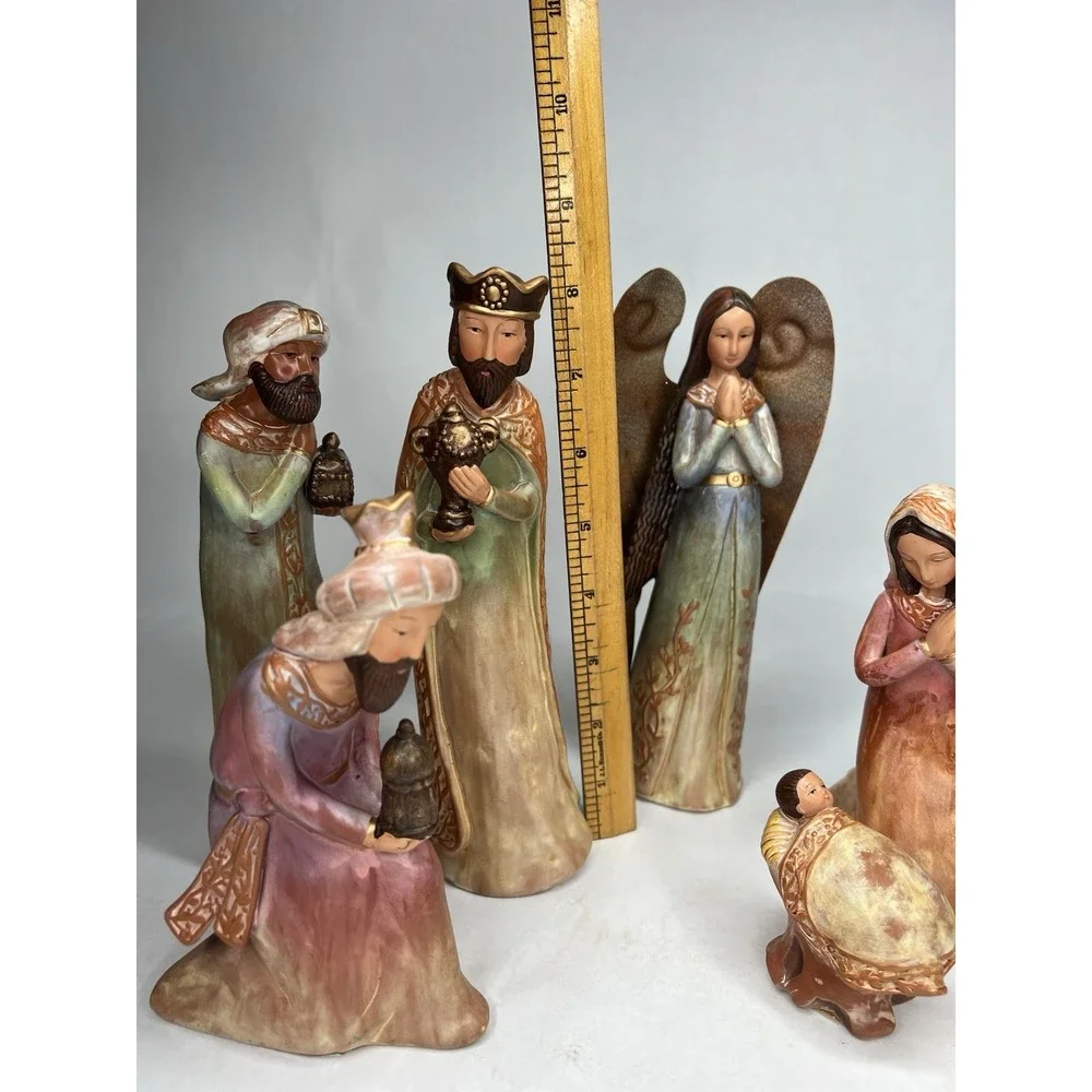 Vintage Midwest Seasons‎ of Cannon Falls Nativity 8 Piece Set Excellent